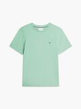 Verde Tricou Cu Broderie Steag  Barbati