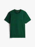 Verde Tricou Cu Broderie Steag  Barbati