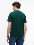 Verde Tricou Cu Broderie Steag  Barbati