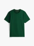 Verde Tricou Cu Broderie Steag  Barbati