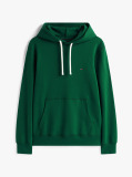 Verde Hanorac Din Fleece Cu Broderie Steag  Barbati
