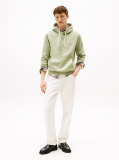 Verde Hanorac Din Fleece Cu Broderie Steag  Barbati