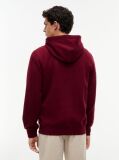 Rosu Hanorac Din Fleece Cu Broderie Steag  Barbati