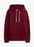 Rosu Hanorac Din Fleece Cu Broderie Steag  Barbati