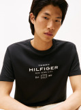 Black Graphic Logo Crew Neck T-Shirt  Men