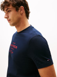 Blue Graphic Logo Crew Neck T-Shirt  Men