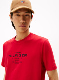 Red Graphic Logo Crew Neck T-Shirt  Men