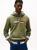 Green TH Colour Block Graphic Hoodie  Men