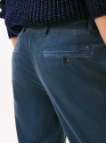 Blue Pantaloni Denton Chino Drepti Din Catifea  Barbati