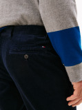 Blue Pantaloni Denton Chino Drepti Din Catifea  Barbati