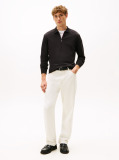 Black Interlock Zip Long Sleeve Polo Shirt  Men