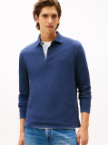 Blue Polo Tonal Reglan Cu Maneca Lunga  Barbati