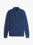 Blue Polo Tonal Reglan Cu Maneca Lunga  Barbati
