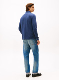 Blue Polo Tonal Reglan Cu Maneca Lunga  Barbati