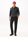 Grey Long-Sleeve Tonal Monotype Reglar Polo  Men