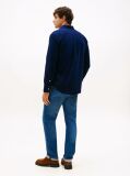 Blue Camasa Regular Corduroy Cu Broderie Flag  Barbati