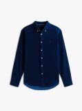 Blue Camasa Regular Corduroy Cu Broderie Flag  Barbati