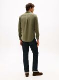 Verde Camasa Regular Corduroy Cu Broderie Flag  Barbati