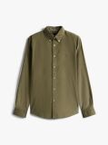 Verde Camasa Regular Corduroy Cu Broderie Flag  Barbati