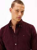 Rosu Camasa Regular Corduroy Cu Broderie Flag  Barbati