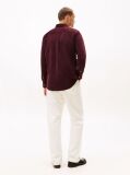 Rosu Camasa Regular Corduroy Cu Broderie Flag  Barbati