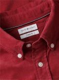Rosu Camasa Regular Corduroy Cu Broderie Flag  Barbati