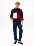 Blue Relaxed Straight Leg Jeans  Men
