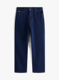 Blue Relaxed Straight Leg Jeans  Men