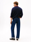 Blue Relaxed Straight Leg Jeans  Men