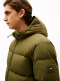 Verde Geaca Puffer Hidrofuga Umpluta Cu Pene Si Gluga  Barbati