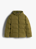 Verde Geaca Puffer Hidrofuga Umpluta Cu Pene Si Gluga  Barbati