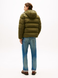 Verde Geaca Puffer Hidrofuga Umpluta Cu Pene Si Gluga  Barbati