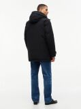 Black Water Repellent Down Hooded Rockie Parka  Men