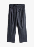Blue Pantaloni Smart Casual Din Amestec De Lana  Barbati