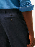 Blue Pantaloni Smart Casual Din Amestec De Lana  Barbati
