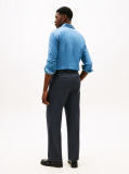 Blue Pantaloni Smart Casual Din Amestec De Lana  Barbati