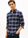 Multi Camasa Regular Fit Brushed Oxford Cu Model Check  Barbati