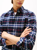 Multi Camasa Regular Fit Brushed Oxford Cu Model Check  Barbati