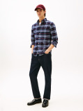 Multi Camasa Regular Fit Brushed Oxford Cu Model Check  Barbati