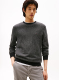 Gri Pulover Tricotat Herringbone Cu Casmir  Barbati