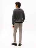 Gri Pulover Tricotat Herringbone Cu Casmir  Barbati