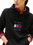 Black Flag Graphic Drawstring Hoody  Men