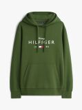 Verde Hanorac Fleece Cu Gluga Flex Cu Logo Grafic  Barbati