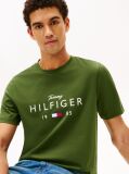 Verde T-Shirt Cu Guler Rotund Si Logo Grafic  Barbati