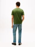 Verde T-Shirt Cu Guler Rotund Si Logo Grafic  Barbati