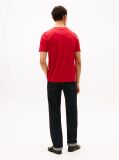 Rosu T-Shirt Cu Guler Rotund Si Logo Grafic  Barbati