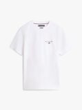 Alb T-Shirt Cu Croiala Regular Si Logo  Barbati