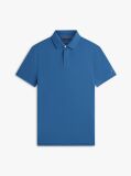 Blue Regular Fit Concealed Plaquet Polo Shirt  Men