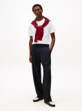 Alb Smart Casual Tricou Cu Guler Rotund  Barbati