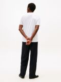 Alb Smart Casual Tricou Cu Guler Rotund  Barbati